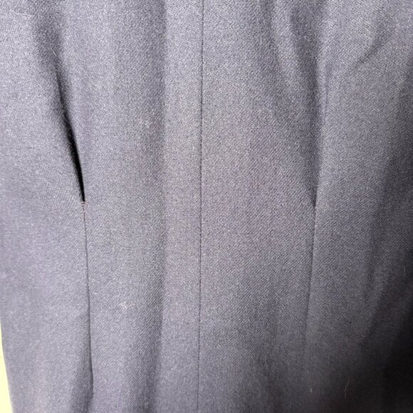 Bill Geoffrey’s Vintage Navy with Burgandy Trim and Buttons Coat Dress Sz 4 - Picture 6 of 8